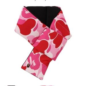 NWT Bape A Bathing Ape ABC Camo Pocket Fleece Scarf Pink